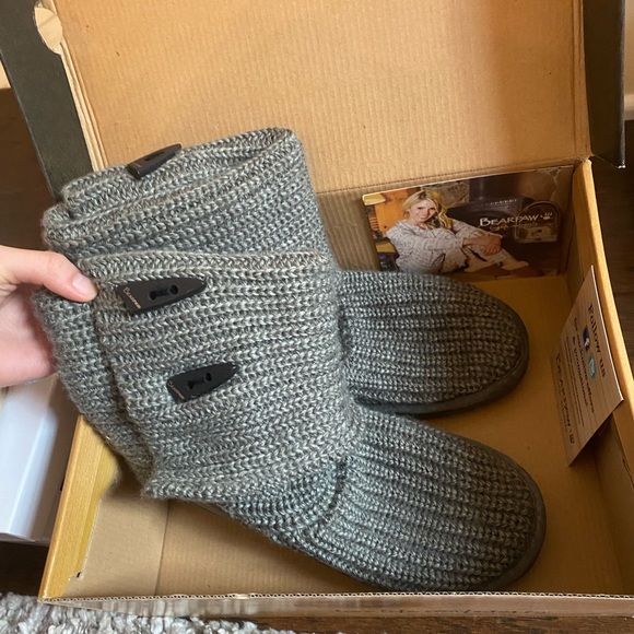 Bearpaw knit tall boot in gray - Picture 2 of 3